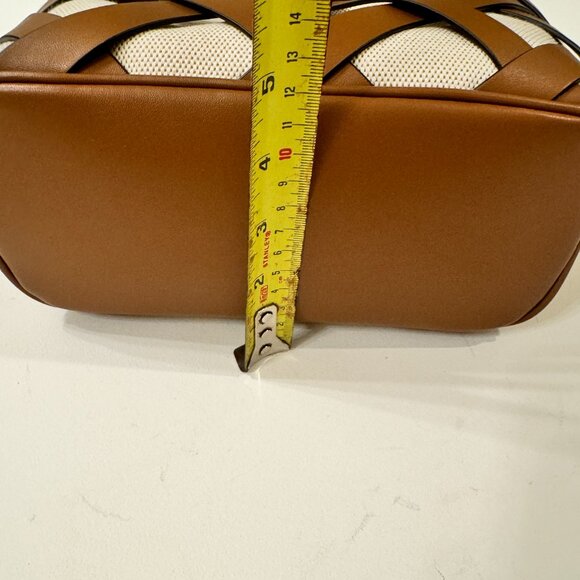 MICHAEL Michael Kors - Sienna Small Lattice Tote Bag in Tan and Ivory - Picture 8 of 13